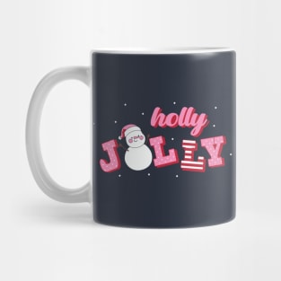 Cute Snowman Holly Jolly Mug